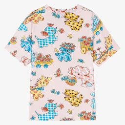 Moschino Кид-Тин-Розовая футболка для девочек-подростков | Childrensalon Outlet