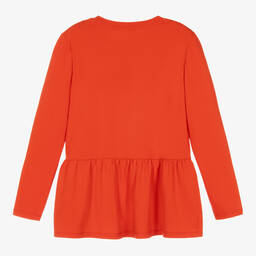 Moschino Kid-Teen-Teen Girls Red Heart Bear Cotton Top | Childrensalon Outlet