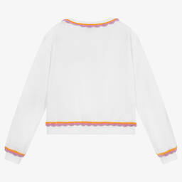 Moschino Кид-Тин-Белый хлопковый свитшот | Childrensalon Outlet