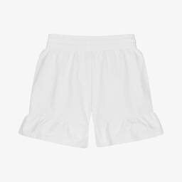 Moschino Kid-Teen-Teen Girls White Diamanté Logo Shorts | Childrensalon Outlet