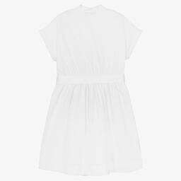 Moschino Кид-Тин-Белое платье-рубашка с медвежонком | Childrensalon Outlet