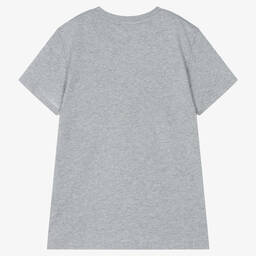 Moschino Kid-Teen-تيشيرت بطبعة تيدي بير قطن لون رمادي تينز | Childrensalon Outlet