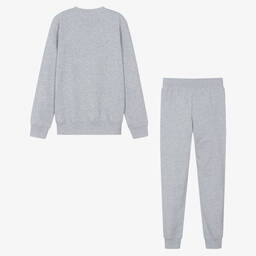 Moschino Kid-Teen-Teen Grey Cotton Teddy Bear Tracksuit | Childrensalon Outlet