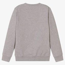 Moschino Kid-Teen-Teen Grey Logo Sweatshirt | Childrensalon Outlet