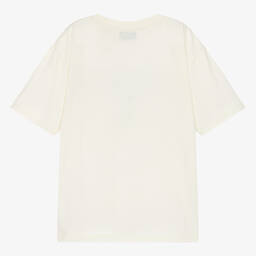 موسكينو Kid-Teen-تيشيرت قطن لون عاجي | Childrensalon Outlet