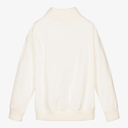 Moschino Кид-Тин-Кремовый свитшот для подростков | Childrensalon Outlet