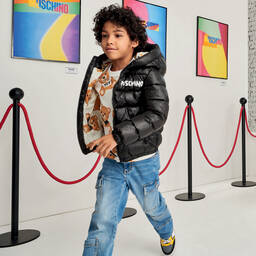 Moschino Кид-Тин-Кремовая футболка с мишками для подростков | Childrensalon Outlet