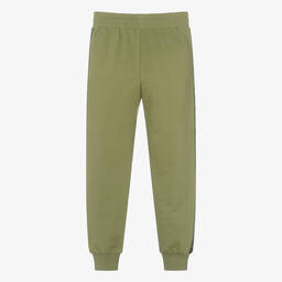 Moschino Kid-Teen-Teen Khaki Green Cotton Joggers | Childrensalon Outlet