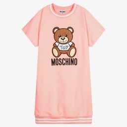 Moschino Кид-Тин-Розовое хлопковое платье для подростков | Childrensalon Outlet