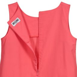 Moschino Kid-Teen-فستان تينز قطن بوبلين لون زهري | Childrensalon Outlet