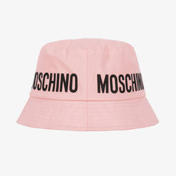 Moschino Kid-Teen-Teen Pink Cotton Bucket Hat | Childrensalon Outlet