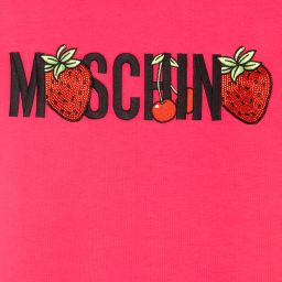 Moschino Kid-Teen-فستان تينز قطن جيرسي لون زهري فوشيا | Childrensalon Outlet