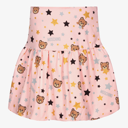 Moschino Kid-Teen-Teen Pink Cotton Logo Skirt | Childrensalon Outlet