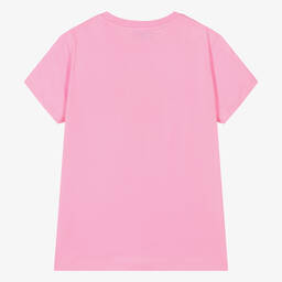 Moschino Кид-Тин-Teen Pink Cotton Teddy Bear T-Shirt | Childrensalon Outlet
