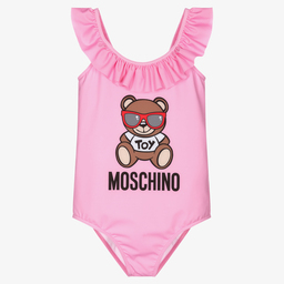 Moschino Кид-Тин-Розовый купальник с оборкой для подростков | Childrensalon Outlet