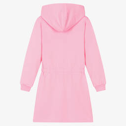 Moschino Kid-Teen-Teen Pink Logo Hooded Dress | Childrensalon Outlet