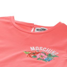 موسكينو Kid-Teen-تيشيرت قطن جيرسي بأكمام كشكش للبنات | Childrensalon Outlet