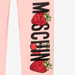 Moschino Kid-Teen-Teen Pink Strawberry Leggings | Childrensalon Outlet
