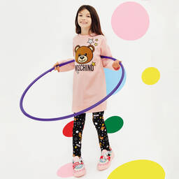 Moschino Kid-Teen-فستان سويتشيرت تينز قطن لون زهري | Childrensalon Outlet