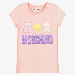 Moschino Kid-Teen-Teen Pink Teddy Bear T-Shirt | Childrensalon Outlet