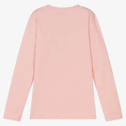 Moschino Kid-Teen-توب تينز بناتي قطن جيرسي لون زهري | Childrensalon Outlet