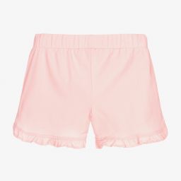 Moschino Kid-Teen-شورت تينز بناتي قطن جيرسي لون زهري باهت | Childrensalon Outlet