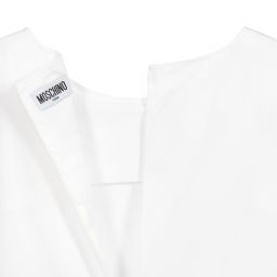 Moschino Kid-Teen-Teen White Bag Logo Dress | Childrensalon Outlet