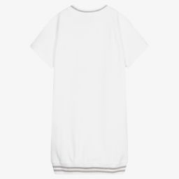 Moschino Кид-Тин-Белое хлопковое платье для подростков | Childrensalon Outlet