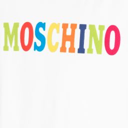 Moschino Kid-Teen-فستان تينز قطن جيرسي لون أبيض | Childrensalon Outlet