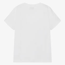 Moschino Kid-Teen-تيشيرت قطن لون أبيض | Childrensalon Outlet