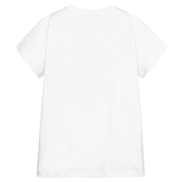 Moschino Кид-Тин-Белая футболка для подростков | Childrensalon Outlet