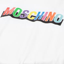 Moschino Kid-Teen-تيشيرت قطن جيرسي لون أبيض | Childrensalon Outlet