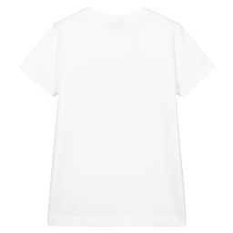 Moschino Kid-Teen-تيشيرت قطن جيرسي لون أبيض | Childrensalon Outlet