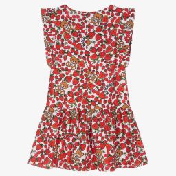 Moschino Kid-Teen-Teen White & Red Logo Dress | Childrensalon Outlet