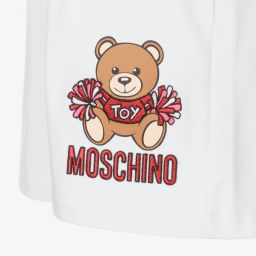 Moschino Кид-Тин-Белые шорты с медвежонком для подростков | Childrensalon Outlet