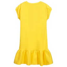 Moschino Kid-Teen-Teen Yellow Logo Dress | Childrensalon Outlet
