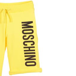 Moschino Kid-Teen-Teen Yelow Logo Shorts | Childrensalon Outlet