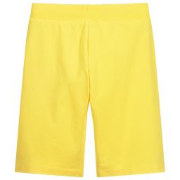Moschino Kid-Teen-Teen Yelow Logo Shorts | Childrensalon Outlet
