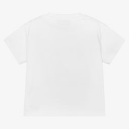 Moschino Baby-تيشيرت قطن جيرسي لون أبيض للأطفال | Childrensalon Outlet