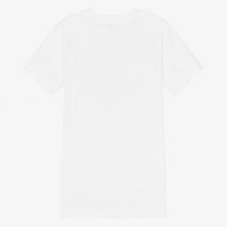 Moschino Kid-Teen-White Cotton Jersey Dress | Childrensalon Outlet