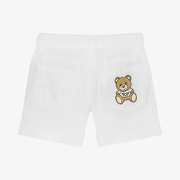 موسكينو Baby-شورت تشينو قطن تويل لون أبيض للأطفال | Childrensalon Outlet