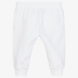 Moschino Малыши-Белые хлопковые джоггеры | Childrensalon Outlet