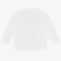 موسكينو Baby-سويتشيرت قطن جيرسي لون أبيض للأطفال | Childrensalon Outlet