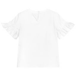 Moschino Кид-Тин-Белая хлопковая футболка | Childrensalon Outlet