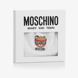 Moschino Baby-White Logo Sun Hat | Childrensalon Outlet