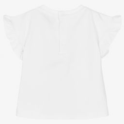 Moschino Малыши-Белая футболка с клубникой | Childrensalon Outlet