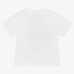 Moschino Малыши-Белая хлопковая футболка с медвежонком | Childrensalon Outlet