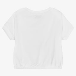 Moschino Кид-Тин-Белая футболка с медвежонком в солнцезащитных очках | Childrensalon Outlet