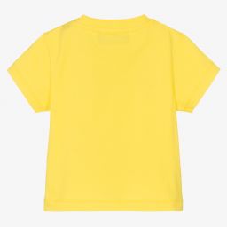 Moschino Малыши-Желтая хлопковая футболка для малышей | Childrensalon Outlet