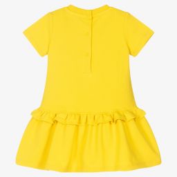 Moschino Baby-Yellow Cotton Jersey Dress | Childrensalon Outlet